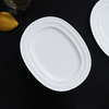 Ensemble d'assiettes en porcelaine blanche, vaisselle commerciale