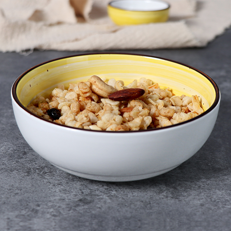 Le jaune réglé de dîner de porcelaine a adapté le plat en céramique de vaisselle aux besoins du client réglé pour l'hôtel dinning