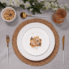 Ensemble d'assiettes en porcelaine blanche, plats en céramique