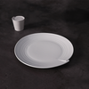 Ensemble de dîner et assiettes blancs de vague de vaisselle d'hôtel de cuisine