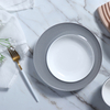 Assiettes et bols gris foncé, ensemble de salle à manger, tasse à café en porcelaine moderne, vaisselle de table, assiette de luxe en céramique pour dîner de Restaurant
