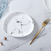 Ensemble de vaisselle en porcelaine blanche et grise, assiettes en céramique modernes de 8 pouces, plaque chauffante pour les ensembles de dîner d'hôtel, plats de luxe