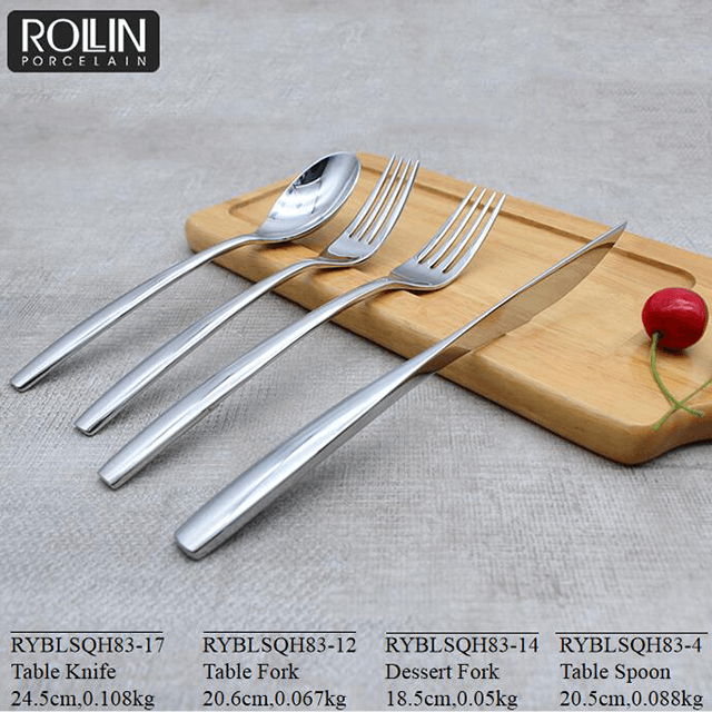 Peut personnaliser les ensembles de couverts en acier inoxydable de couteau de dîner de logo pour l'hôtel