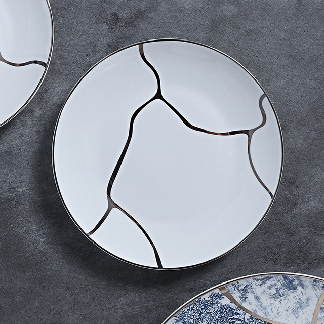 Fournisseur d'hôtel de service de table en porcelaine bleue et blanche