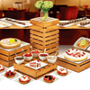 Présentoir en bois pour buffet, ustensiles de restauration pour hôtel