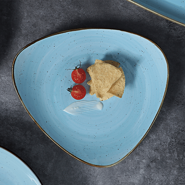 Plateau de service en grès Rollin Assiettes rondes en porcelaine Assiette à steak Restaurant