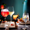 Verres à boire d'hospitalité sans plomb de 16 onces, bol angulaire, verre à vin