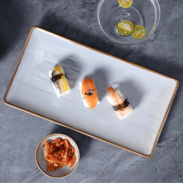 Assiette Plate En Porcelaine Bleue