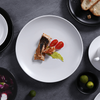 Assiettes d'entrée personnalisées, assiettes à Dessert rondes italiennes, meilleures assiettes en porcelaine blanche pour Restaurants, vaisselle de table, location de fête