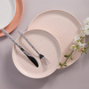 Assiettes de Restaurant de vaisselle rose clair de vente chaude sous la vaisselle Vajilla de mariage vitrée