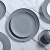 Assiettes et bols gris foncé, ensemble de salle à manger, tasse à café en porcelaine moderne, vaisselle de table, assiette de luxe en céramique pour dîner de Restaurant