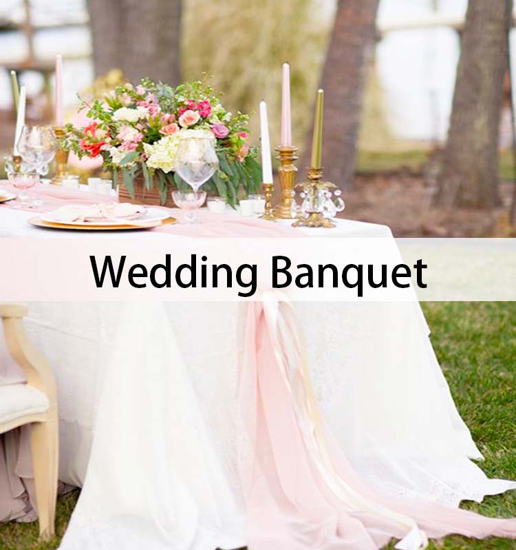 Arrangement de vaisselle pour mariage et banquet