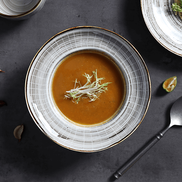 Assiette ronde en porcelaine de 25 cm pour restaurant Super assiettes en grès pour Amazon 