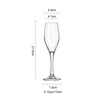 Les cadeaux en verre ont placé le verre adapté aux besoins du client de flûte de la vaisselle 6oz 7.5oz de restaurant d'articles d'hôtel