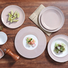 Vaisselle en porcelaine rose, nouveau Design, vente en gros, assiettes de mariage, service de table rond de 12 pouces