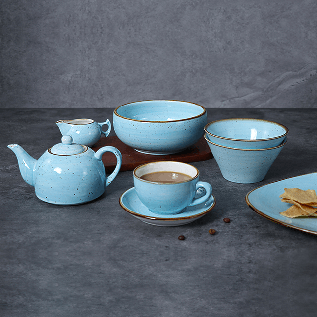 Plateau de service en grès Rollin Assiettes rondes en porcelaine Assiette à steak Restaurant