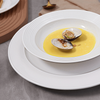 Ensemble d'assiettes en porcelaine blanche, plats en céramique