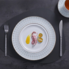 Fournisseur d'hospitalité de Guangzhou restauration à bord vaisselle de luxe assiettes de vaisselle en porcelaine tendre