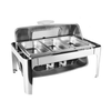 Réchaud à buffet rectangulaire visible en acier inoxydable, réchaud à réchaud, réchaud à aliments, poêles à buffet pour la location de restauration