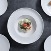 Assiettes à dîner blanches, fournisseur d'hôtel de Guangzhou, assiette de fête en céramique, assiette en porcelaine blanche personnalisée pour Restaurant