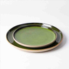 Assiettes de restaurant en vrac Vaisselle en porcelaine verte