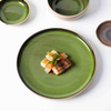 Assiettes de restaurant en vrac Vaisselle en porcelaine verte